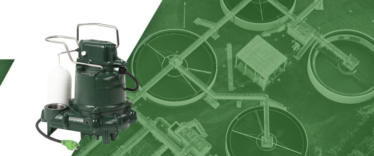 Diagram explaining how Zoeller pumps efficiently move water through advanced impeller and motor technology.