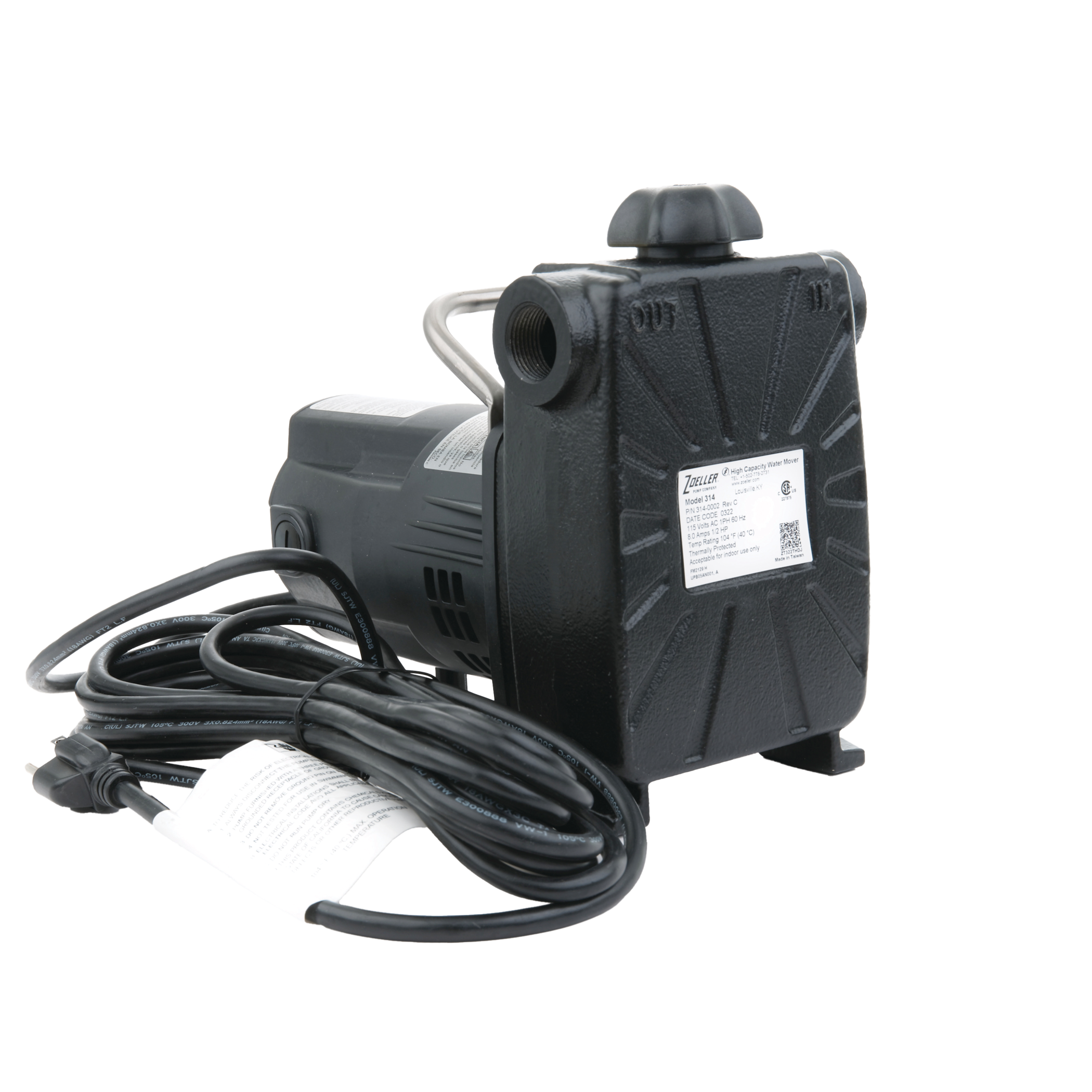 314 Portable Transfer Pump with 20' Cord